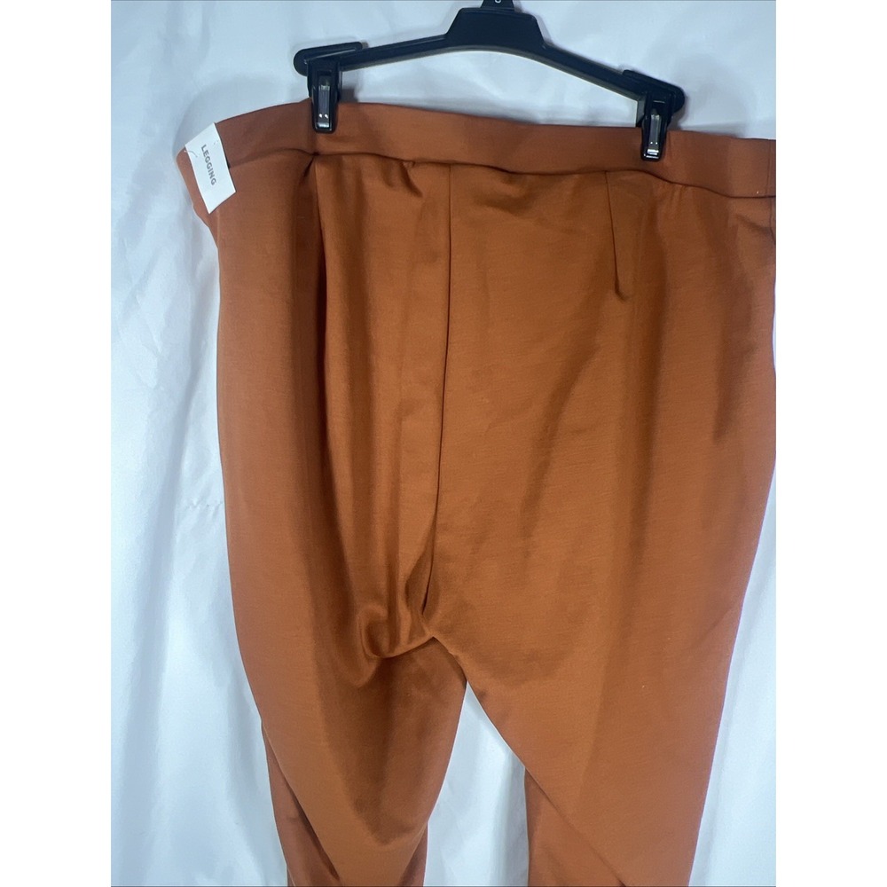 Ashley Stewart Faux Leather Paneled‎ Leggings caramel  22-24Elevated Look Womens - Picture 13 of 15